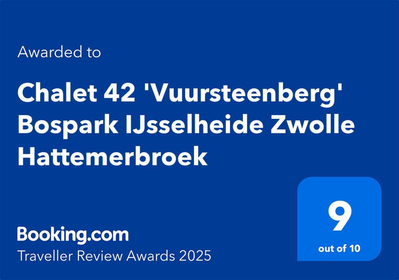 Chalet 42 'Vuursteenberg' Bospark Ijsselheide Zwolle Hattemerbroek ภายนอก รูปภาพ